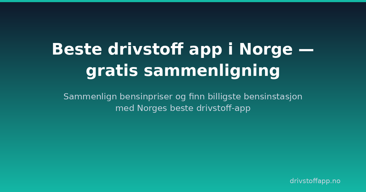 Beste drivstoff app i Norge — gratis sammenligning